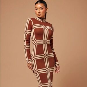 FASION NOVA LUXE Claudia knit maxi dress